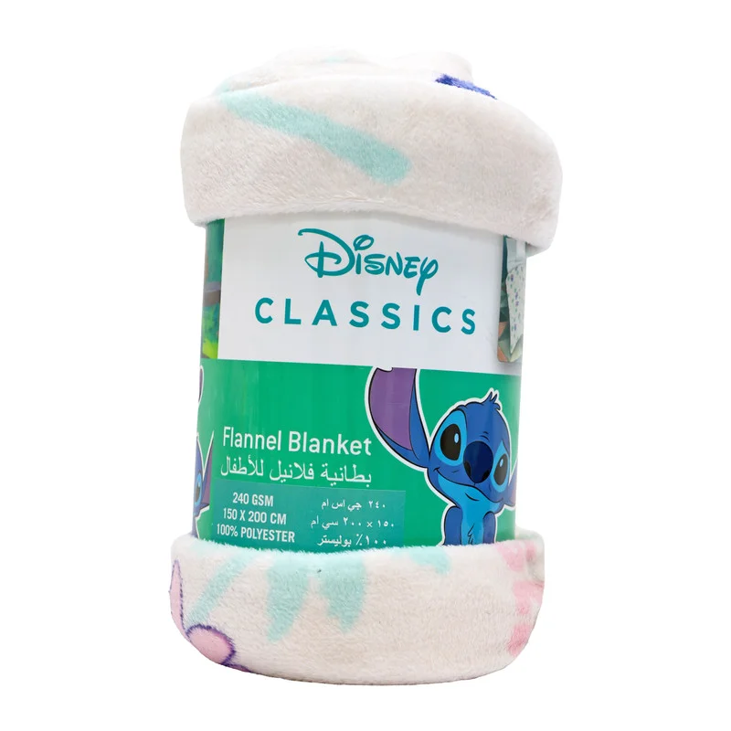 Disney  Disney Stitch Flannel Blanket 150X200 cm for Kids | Best Price UAE